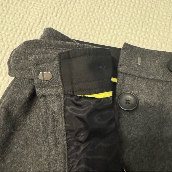 GAP Womens gray mini skirt 4 wool blend fully lined button Y2K 90s 2000s career - Picture 13 of 15